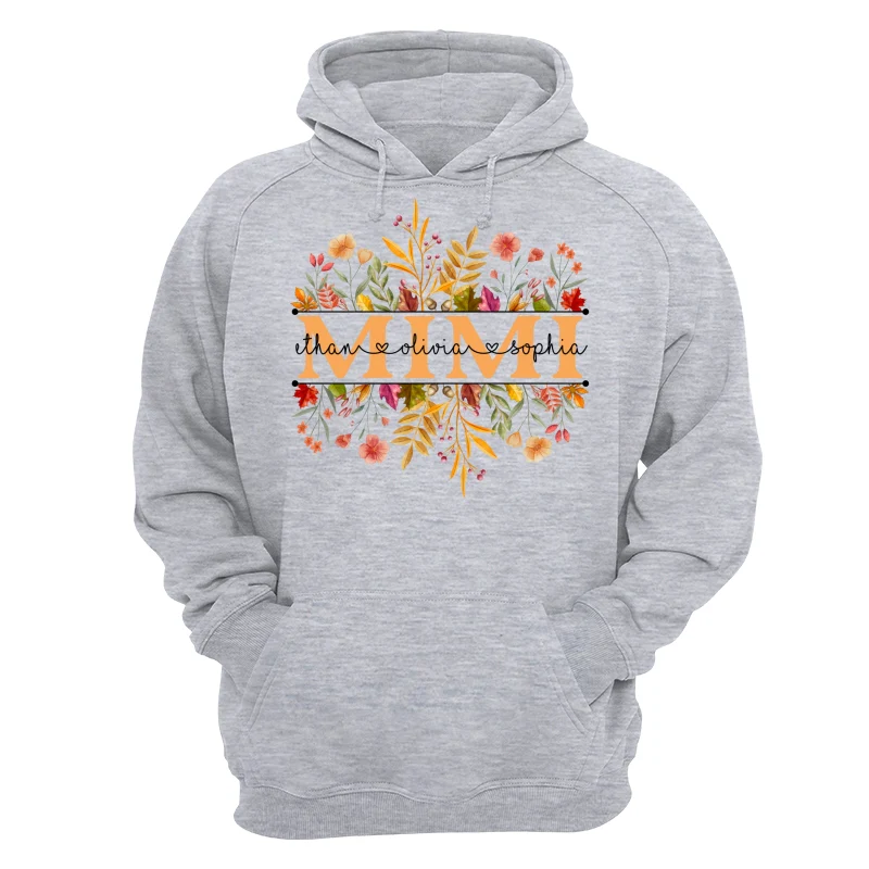 Fall Season Grandma With Grandkids Names Personalized Shirt - Image 14