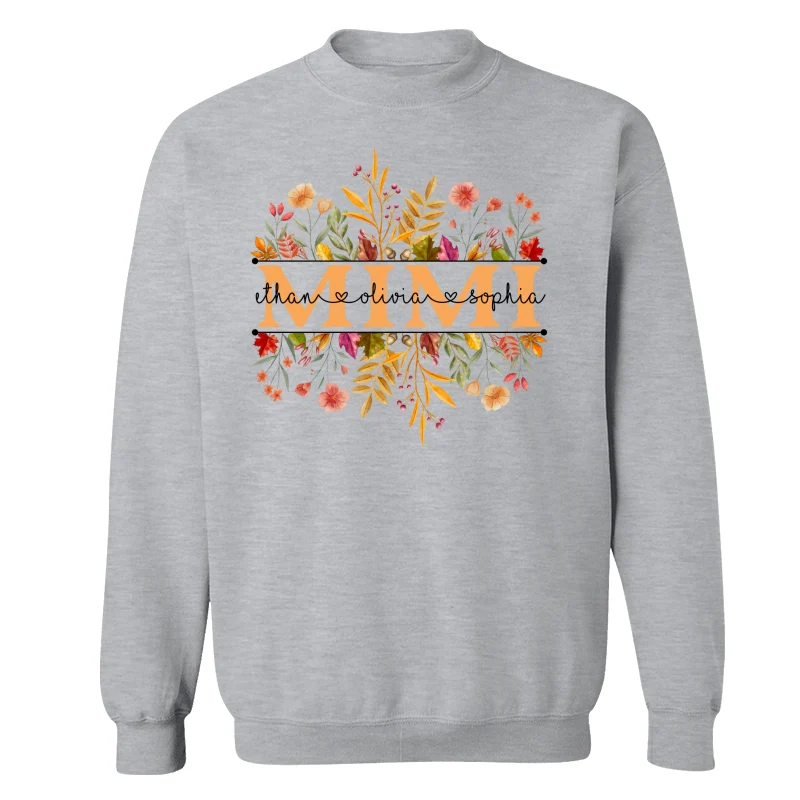 Fall Season Grandma With Grandkids Names Personalized Shirt - Image 18