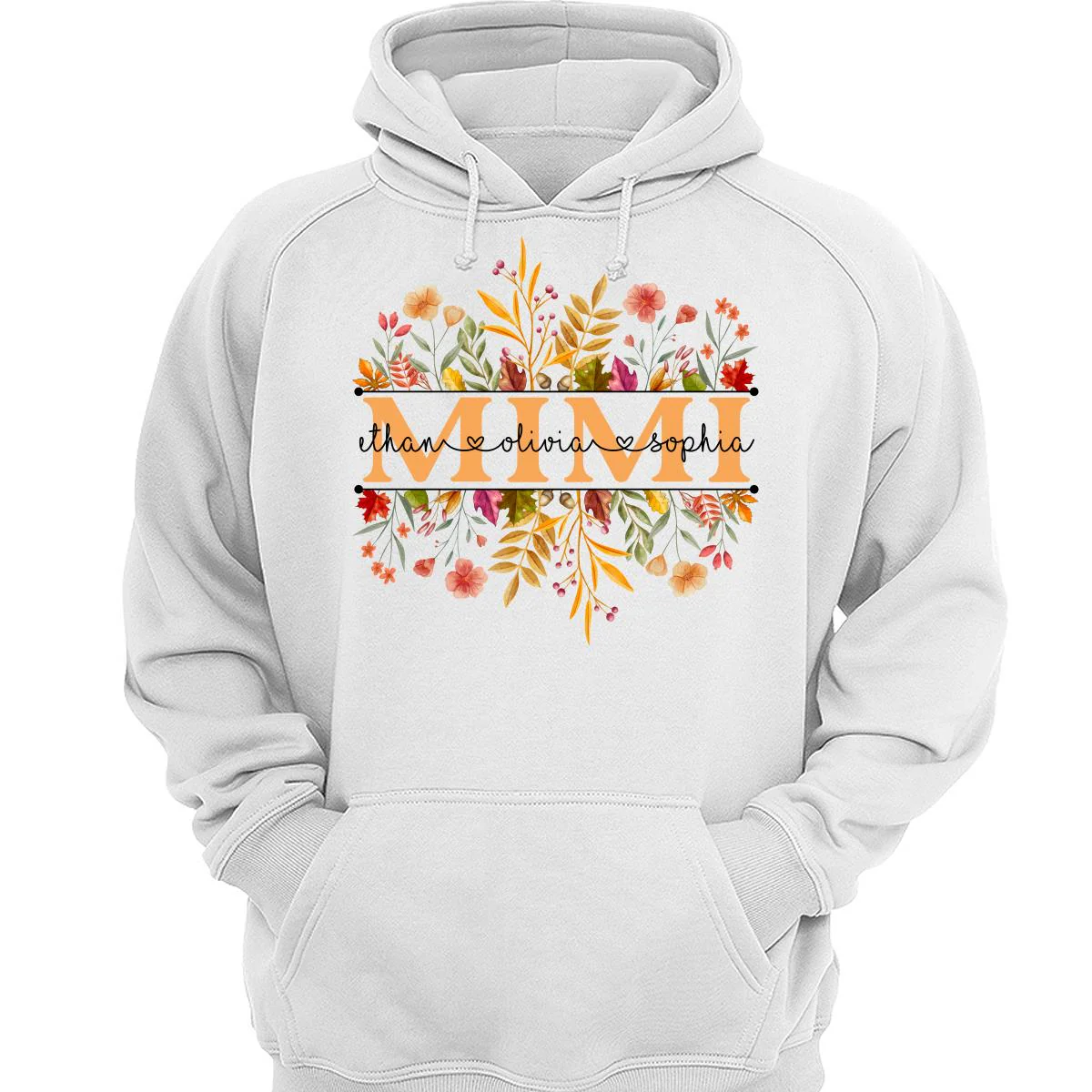 Fall Season Grandma With Grandkids Names Personalized Shirt - Image 3