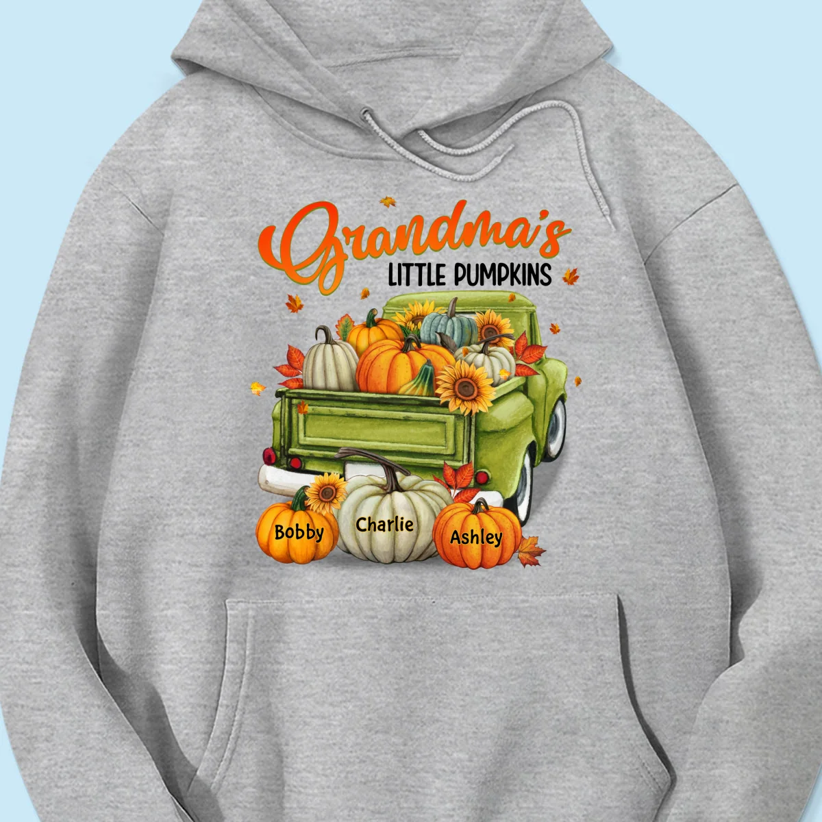 Grandma's Little Pumpkins Personalized Shirt - Fall Season Gift For Grandma - Image 13