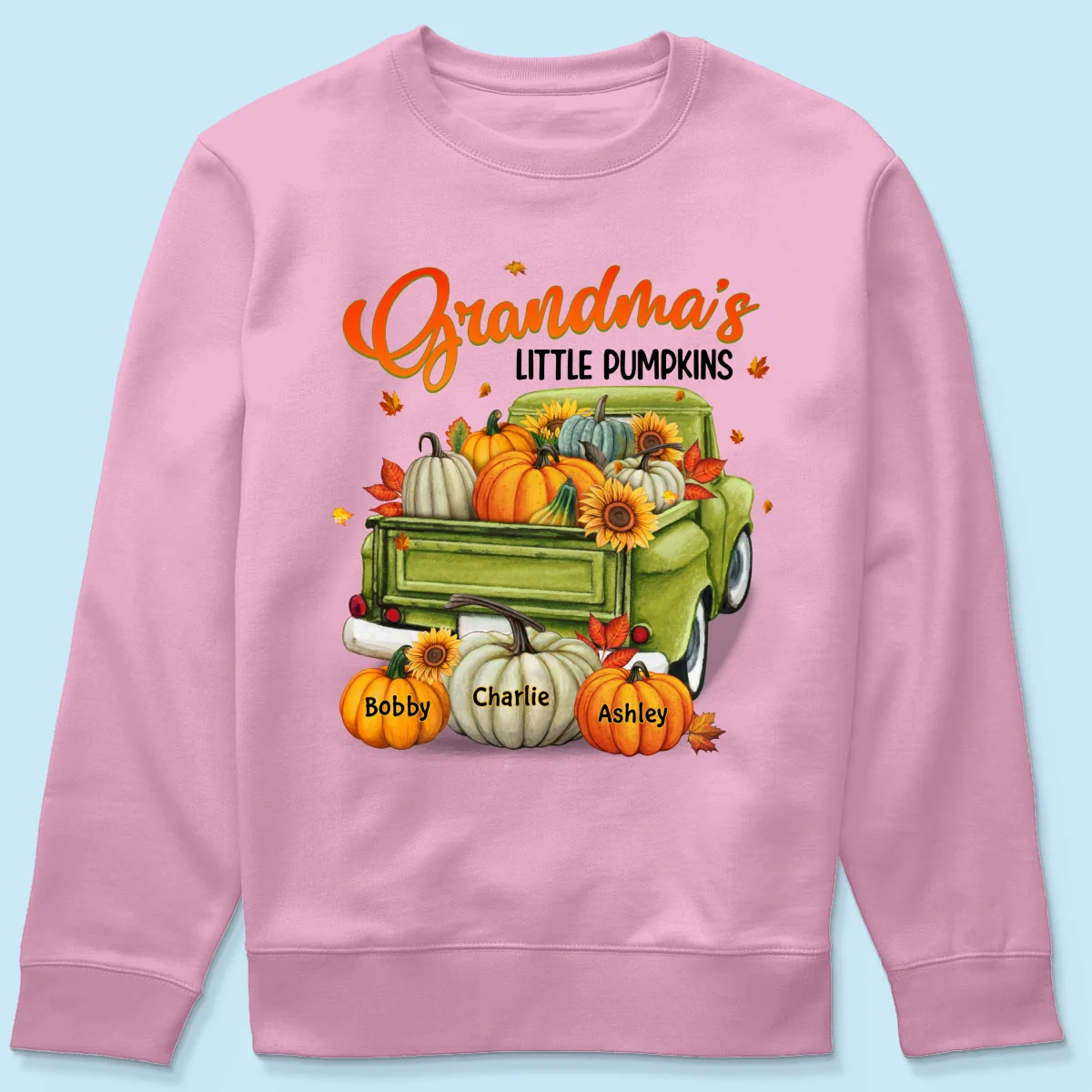 Grandma's Little Pumpkins Personalized Shirt - Fall Season Gift For Grandma - Image 19