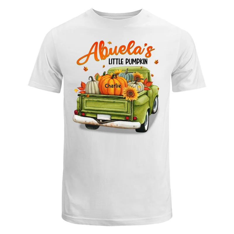 Fall Season Green Truck Mom Grandma Personalized Shirt
