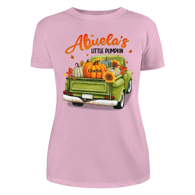 Fall Season Green Truck Mom Grandma Personalized Shirt - Image 7