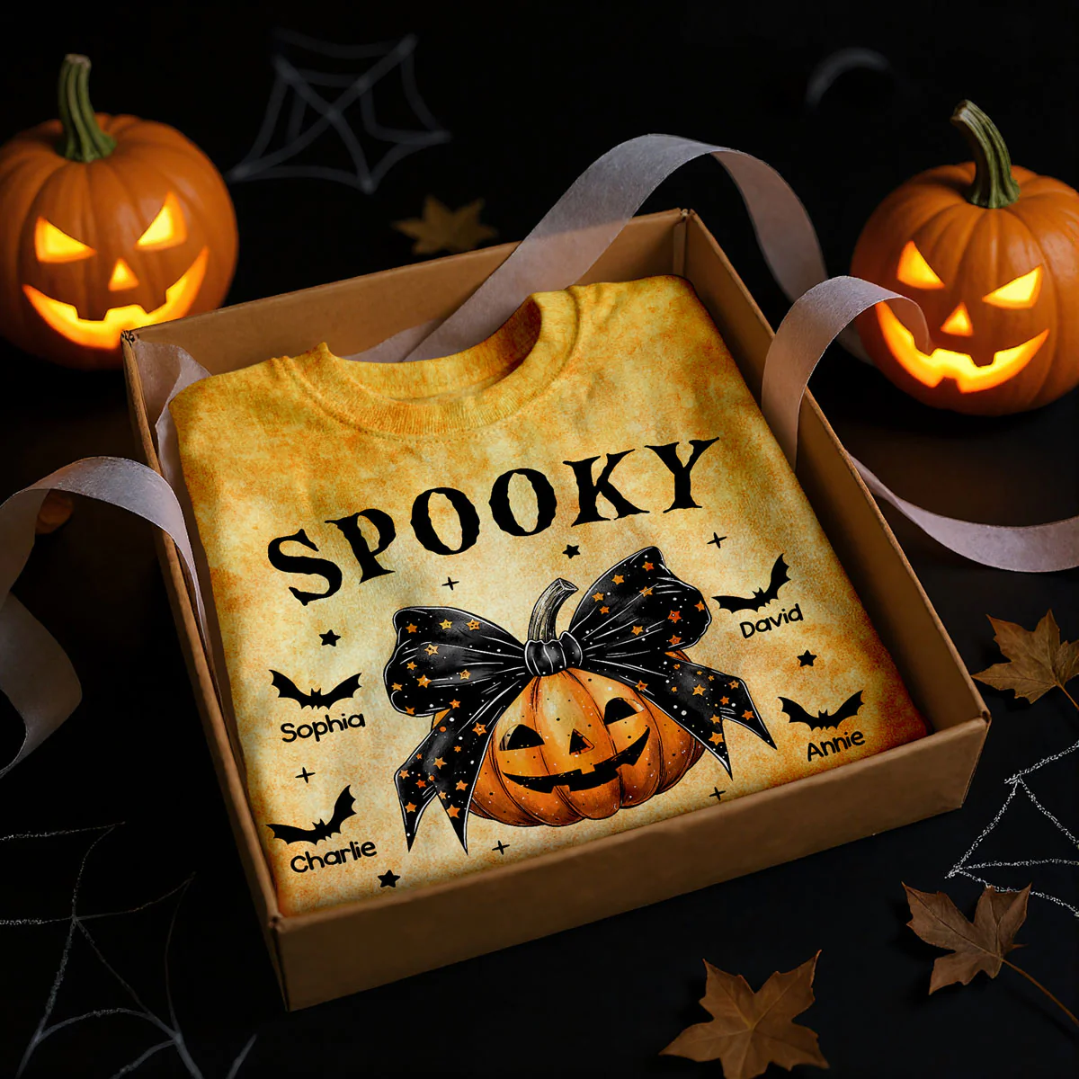 Fall Season Halloween Spooky Grandma Pumpkins Personalized 3D Shirt - Image 2