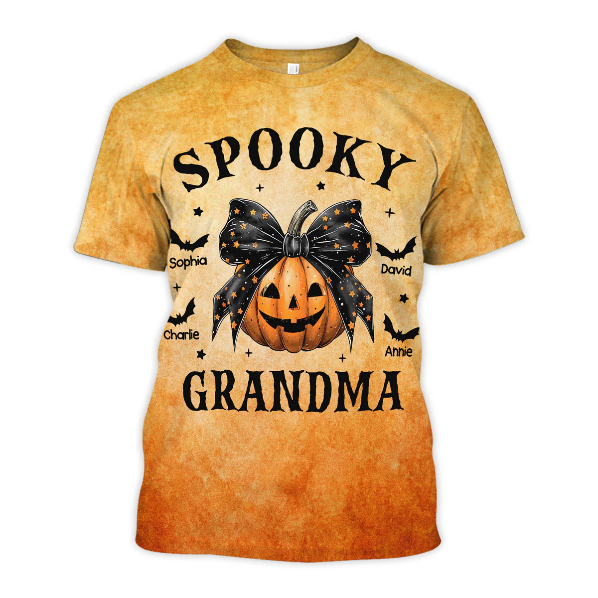Fall Season Halloween Spooky Grandma Pumpkins Personalized 3D Shirt - Image 4