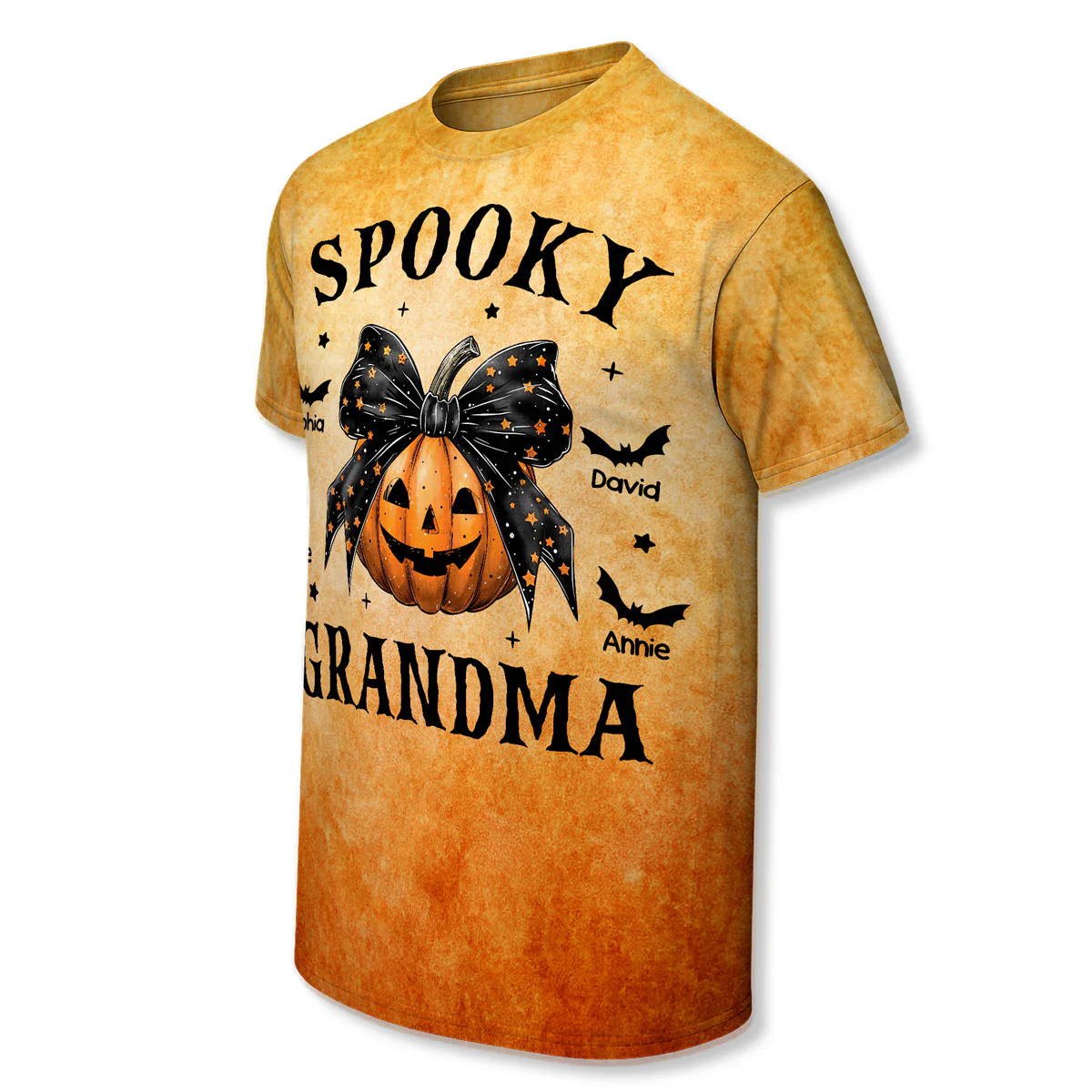 Fall Season Halloween Spooky Grandma Pumpkins Personalized 3D Shirt - Image 6