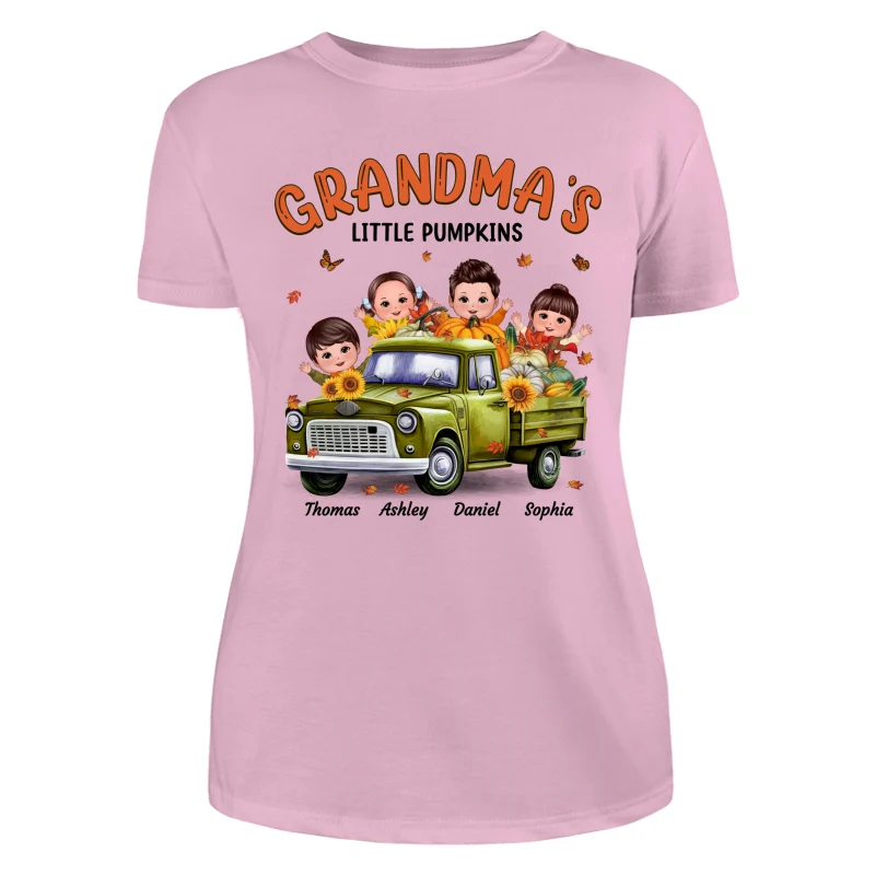 Fall Season Happy Doll Kids Truck Personalized Shirt - Image 11