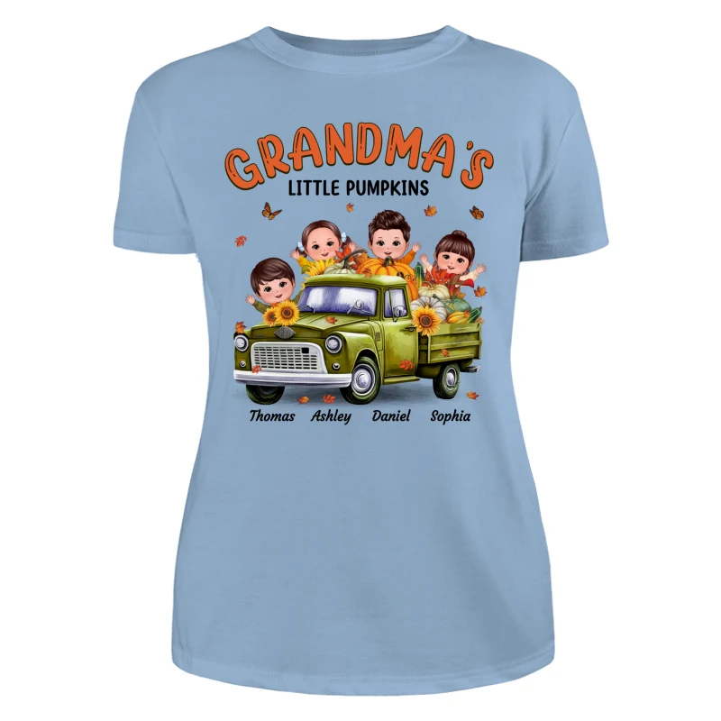 Fall Season Happy Doll Kids Truck Personalized Shirt - Image 12