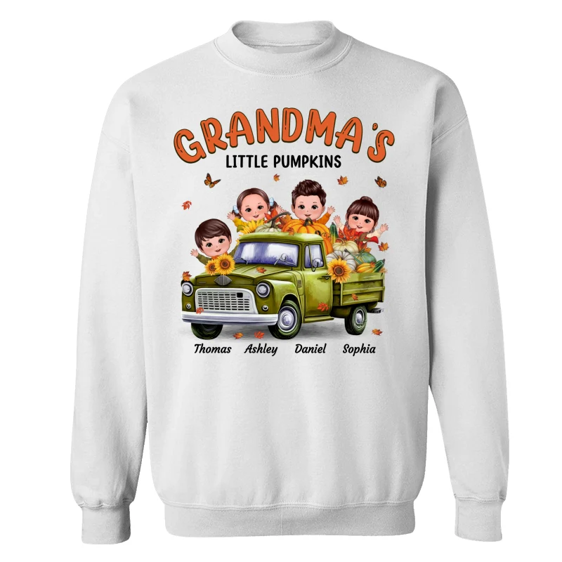 Fall Season Happy Doll Kids Truck Personalized Shirt - Image 17