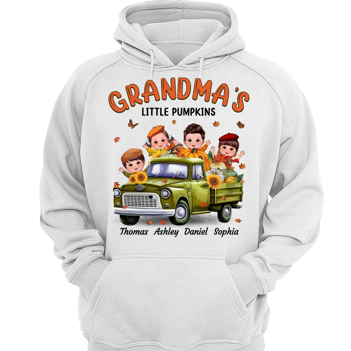 Fall Season Happy Doll Kids Truck Personalized Shirt - Image 4