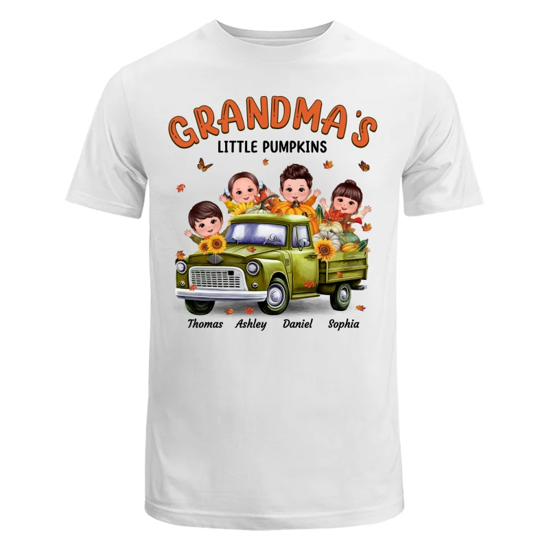 Fall Season Happy Doll Kids Truck Personalized Shirt - Image 5
