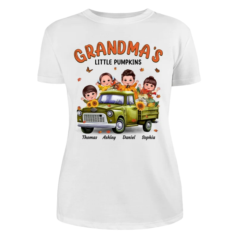 Fall Season Happy Doll Kids Truck Personalized Shirt - Image 9