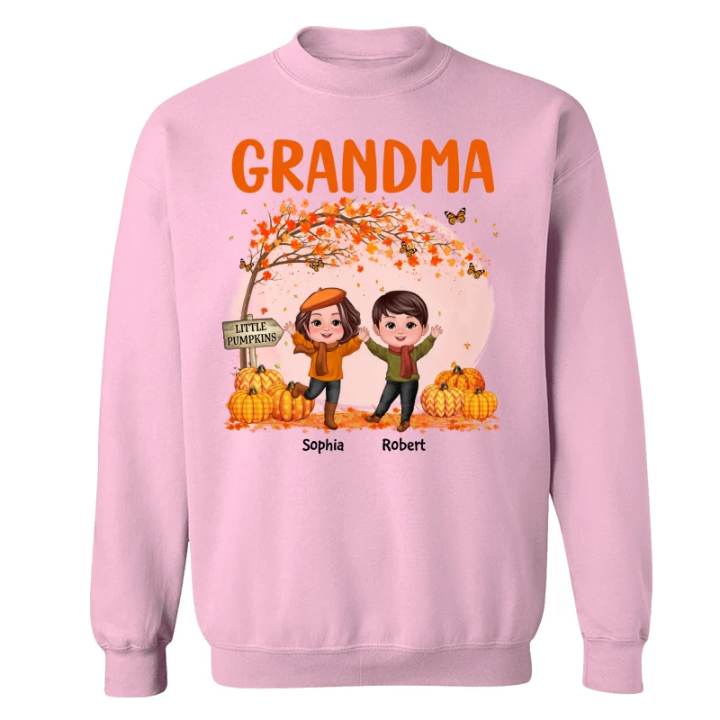 Fall Season Happy Doll Kids Under Tree Personalized Shirt - Image 19