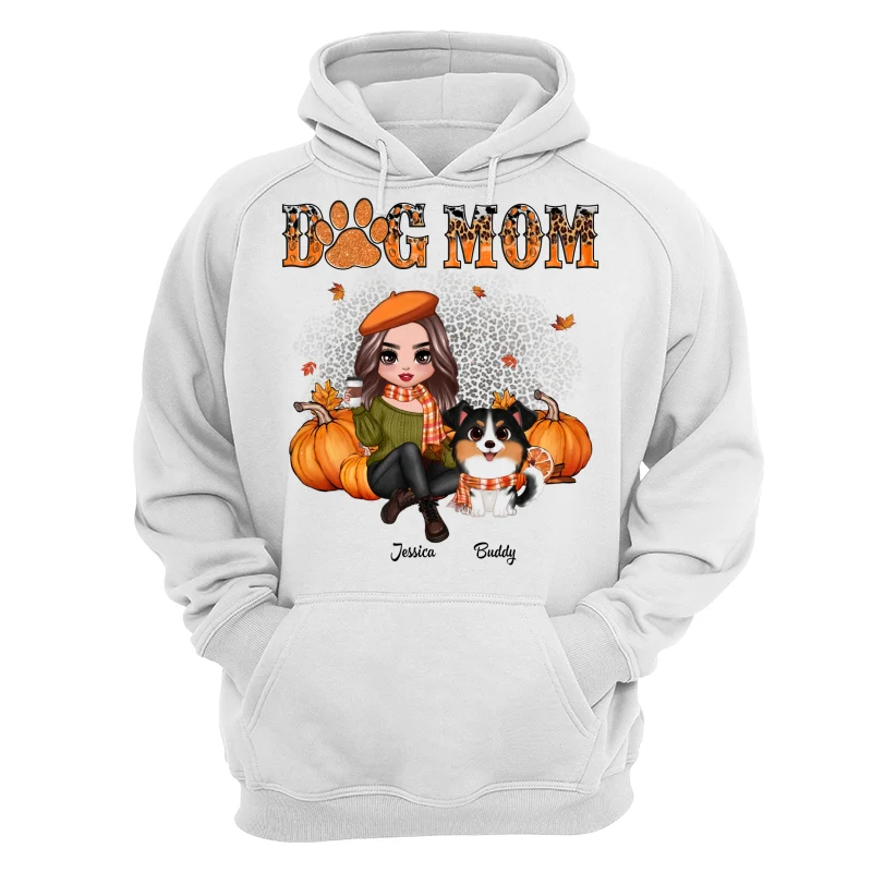 Fall Season Leopard Dog Mom Watercolor Cute Dogs Personalized Shirt - Image 13
