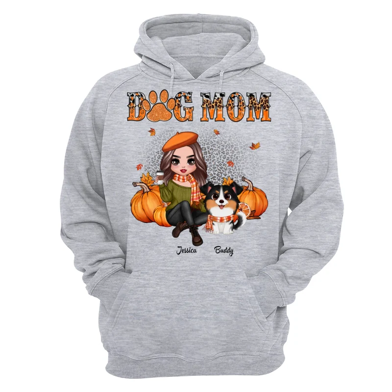 Fall Season Leopard Dog Mom Watercolor Cute Dogs Personalized Shirt - Image 14