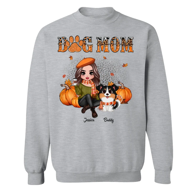 Fall Season Leopard Dog Mom Watercolor Cute Dogs Personalized Shirt - Image 18