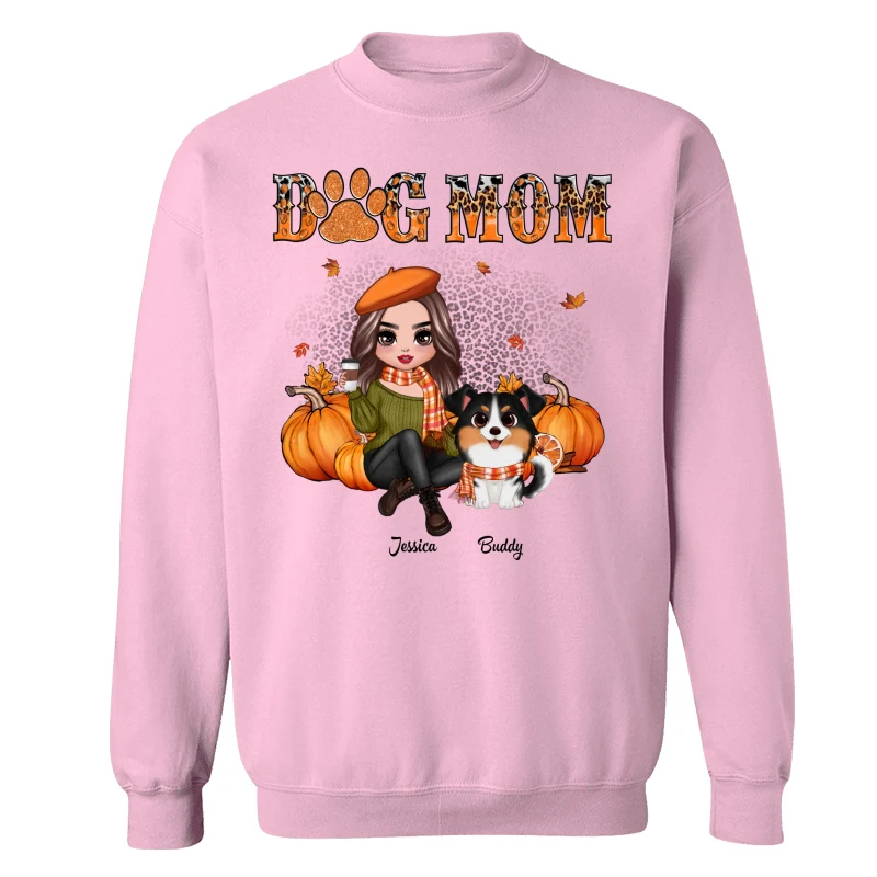 Fall Season Leopard Dog Mom Watercolor Cute Dogs Personalized Shirt - Image 19