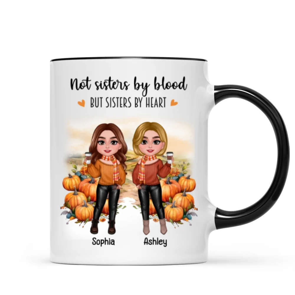 Fall Season Pumpkin Patch Besties Sisters Personalized Mug - Image 5