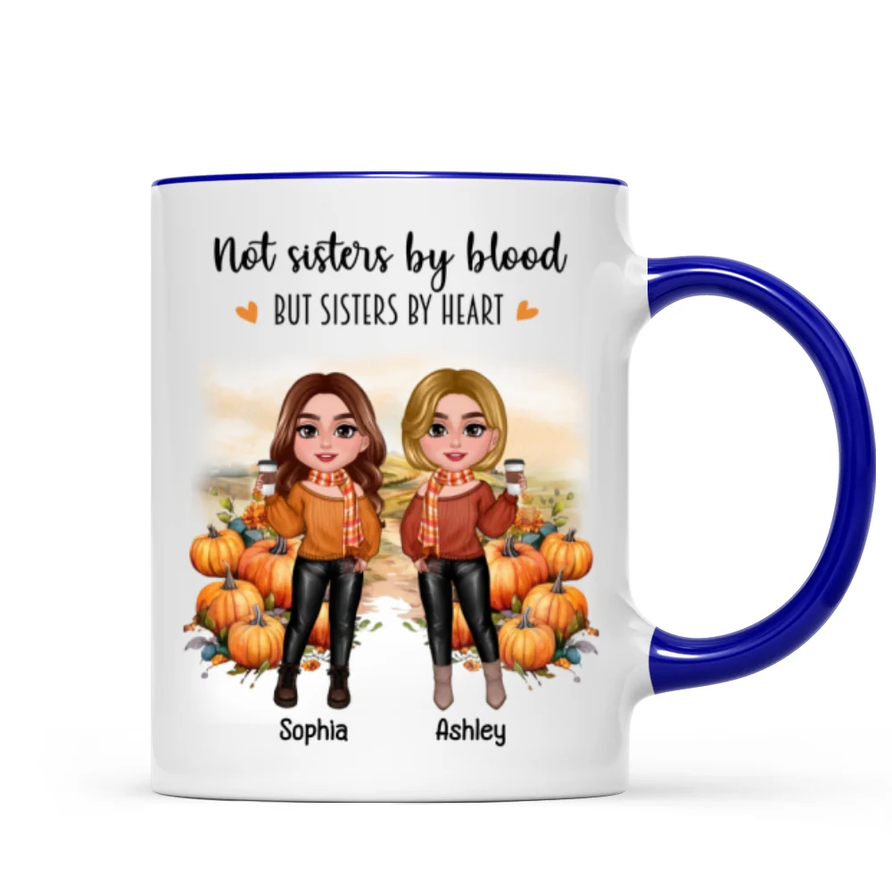 Fall Season Pumpkin Patch Besties Sisters Personalized Mug - Image 6