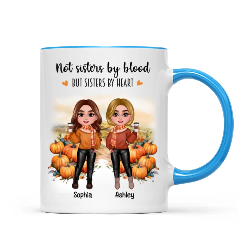 Fall Season Pumpkin Patch Besties Sisters Personalized Mug - Image 8