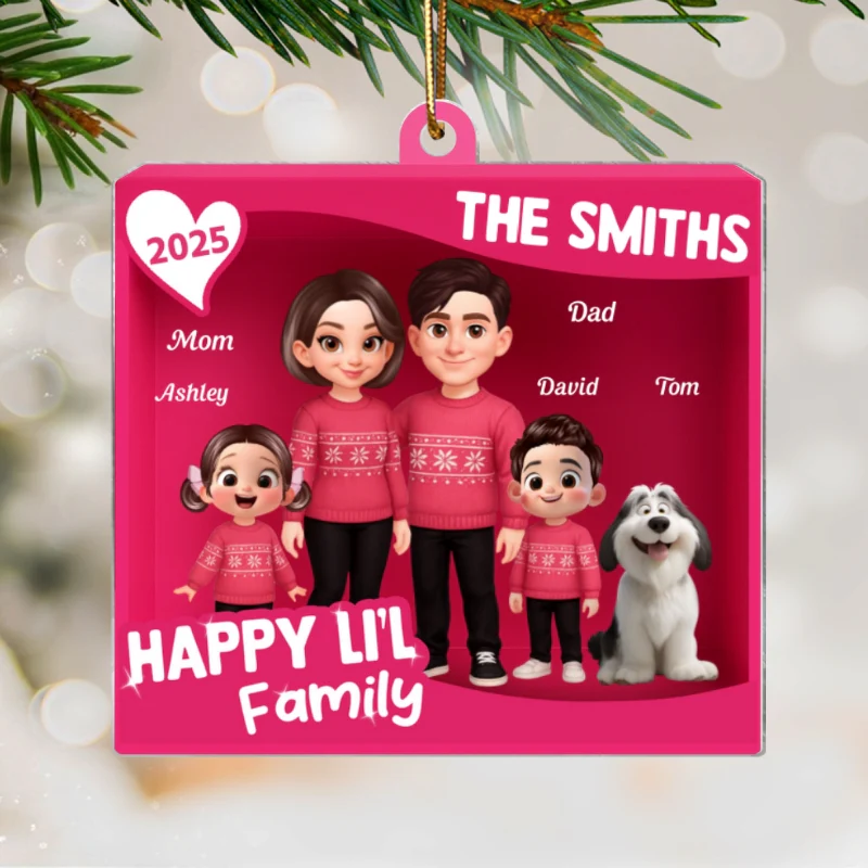 Family 3D Action Figure Toy Box - Personalized Acrylic Ornament - Christmas Gift For Family, Husband, Wife - Image 10