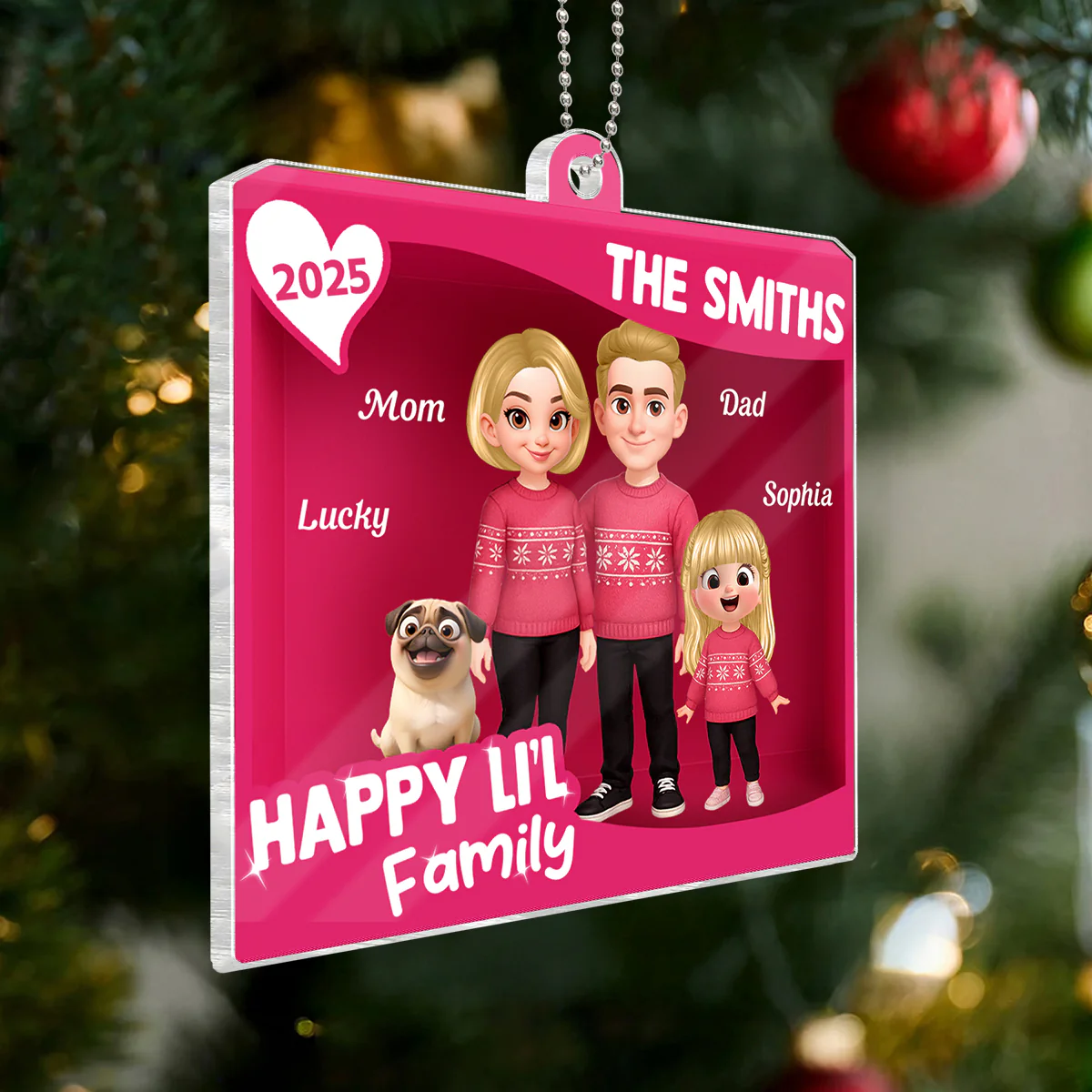 Family 3D Action Figure Toy Box - Personalized Acrylic Ornament - Christmas Gift For Family, Husband, Wife - Image 5