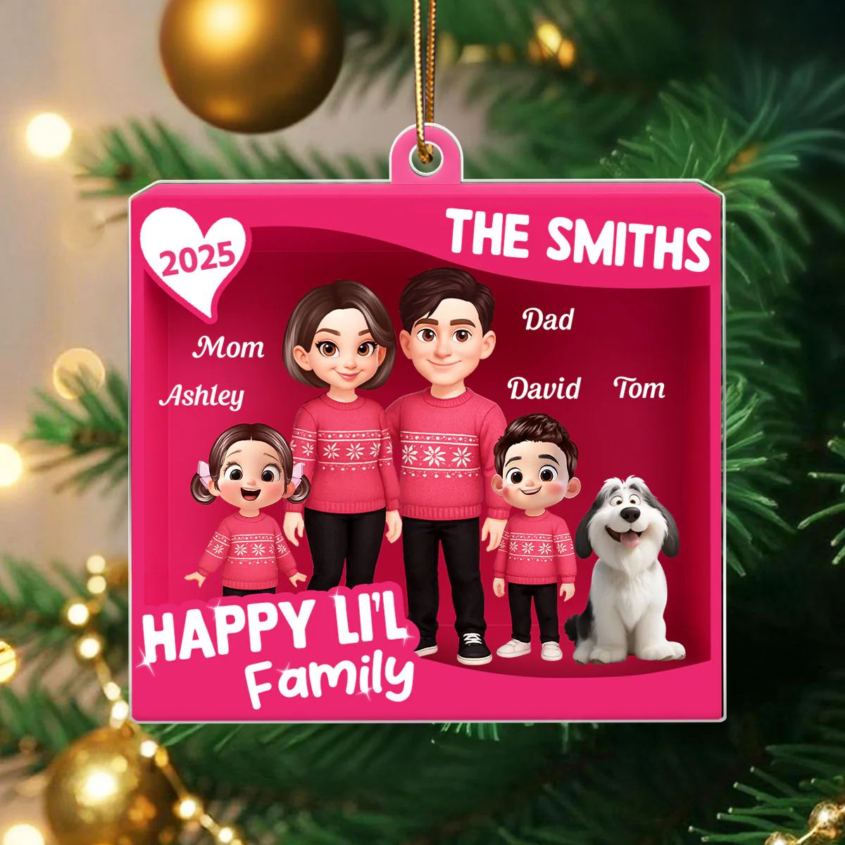 Family 3D Action Figure Toy Box - Personalized Acrylic Ornament - Christmas Gift For Family, Husband, Wife - Image 6