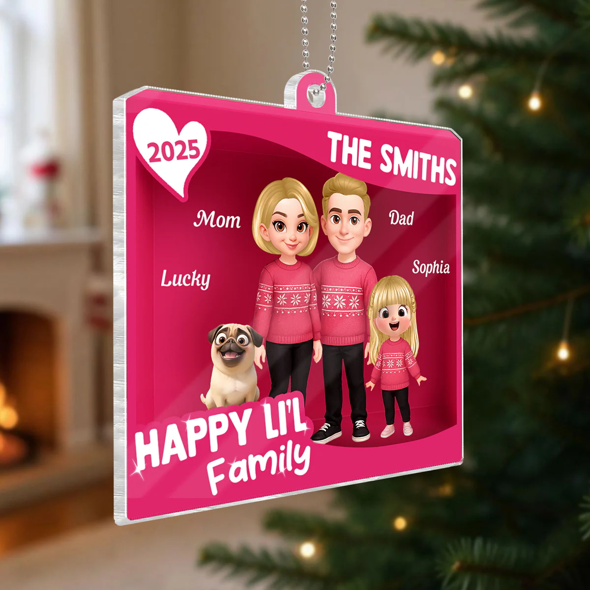 Family 3D Action Figure Toy Box - Personalized Acrylic Ornament - Christmas Gift For Family, Husband, Wife - Image 8