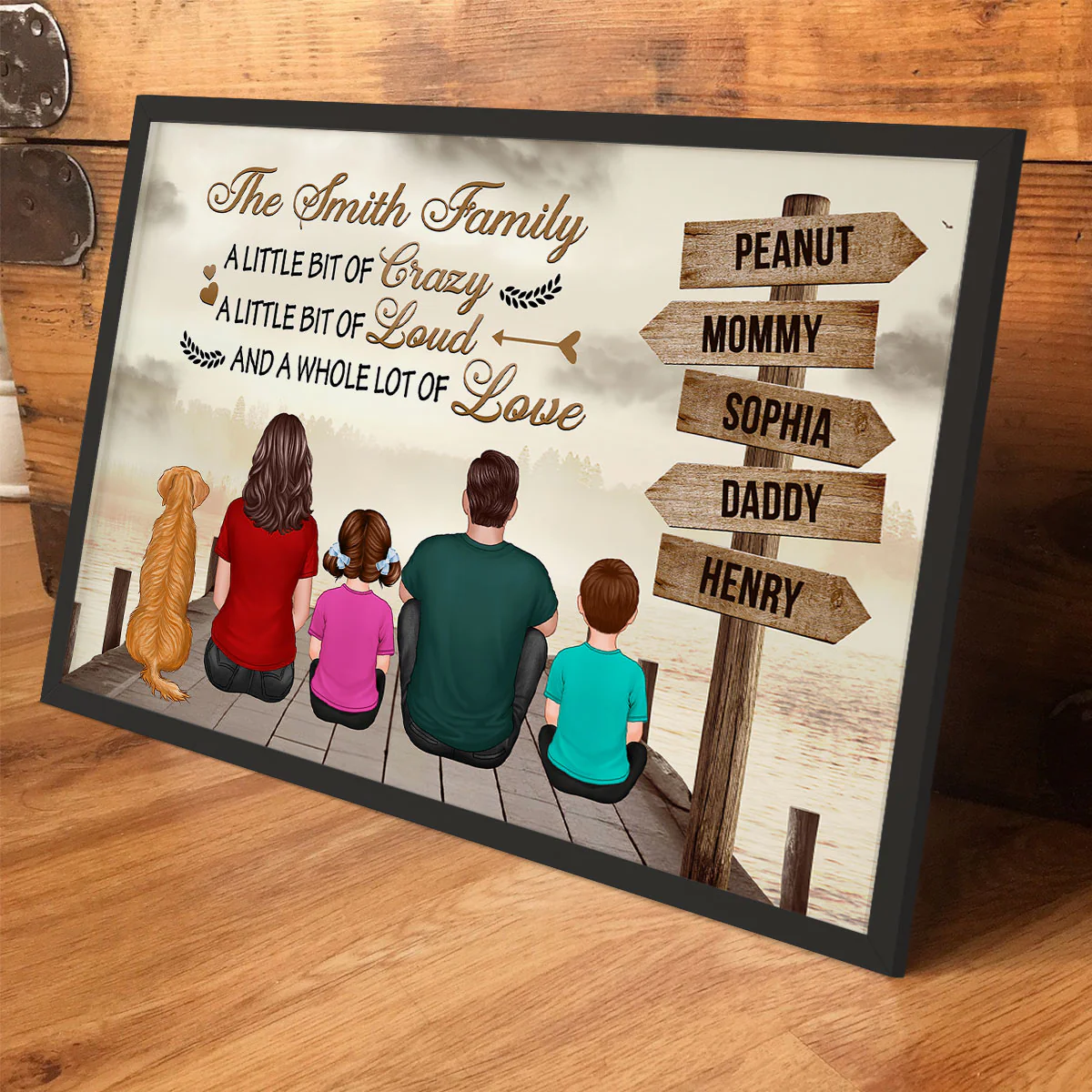 Family A Little Bit Of Street Sign Poster, Personalized Family Poster, Unique Home Decoration, Gift For Family - Image 4