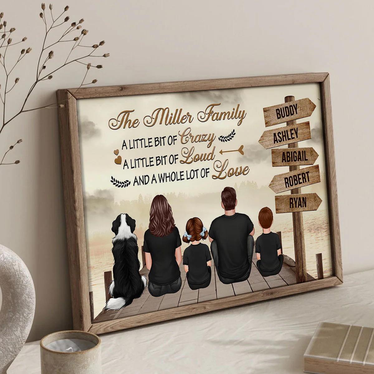 Family A Little Bit Of Street Sign Poster, Personalized Family Poster, Unique Home Decoration, Gift For Family - Image 5