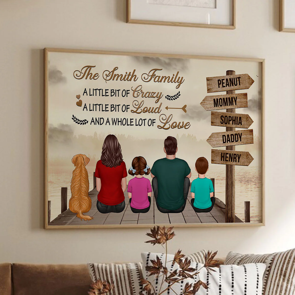Family A Little Bit Of Street Sign Poster, Personalized Family Poster, Unique Home Decoration, Gift For Family - Image 6