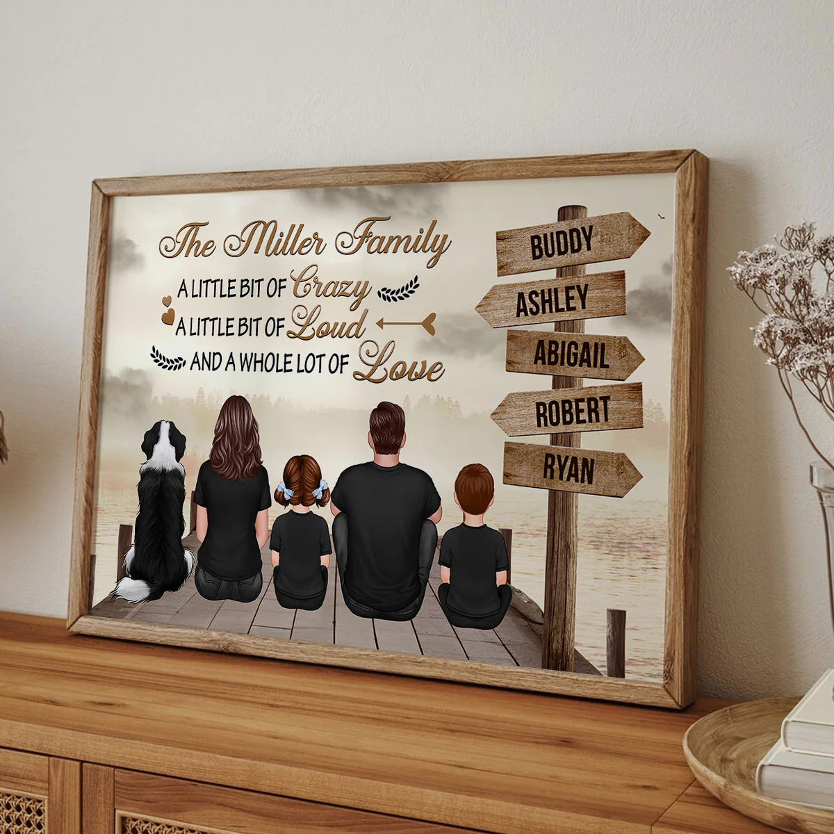 Family A Little Bit Of Street Sign Poster, Personalized Family Poster, Unique Home Decoration, Gift For Family - Image 7