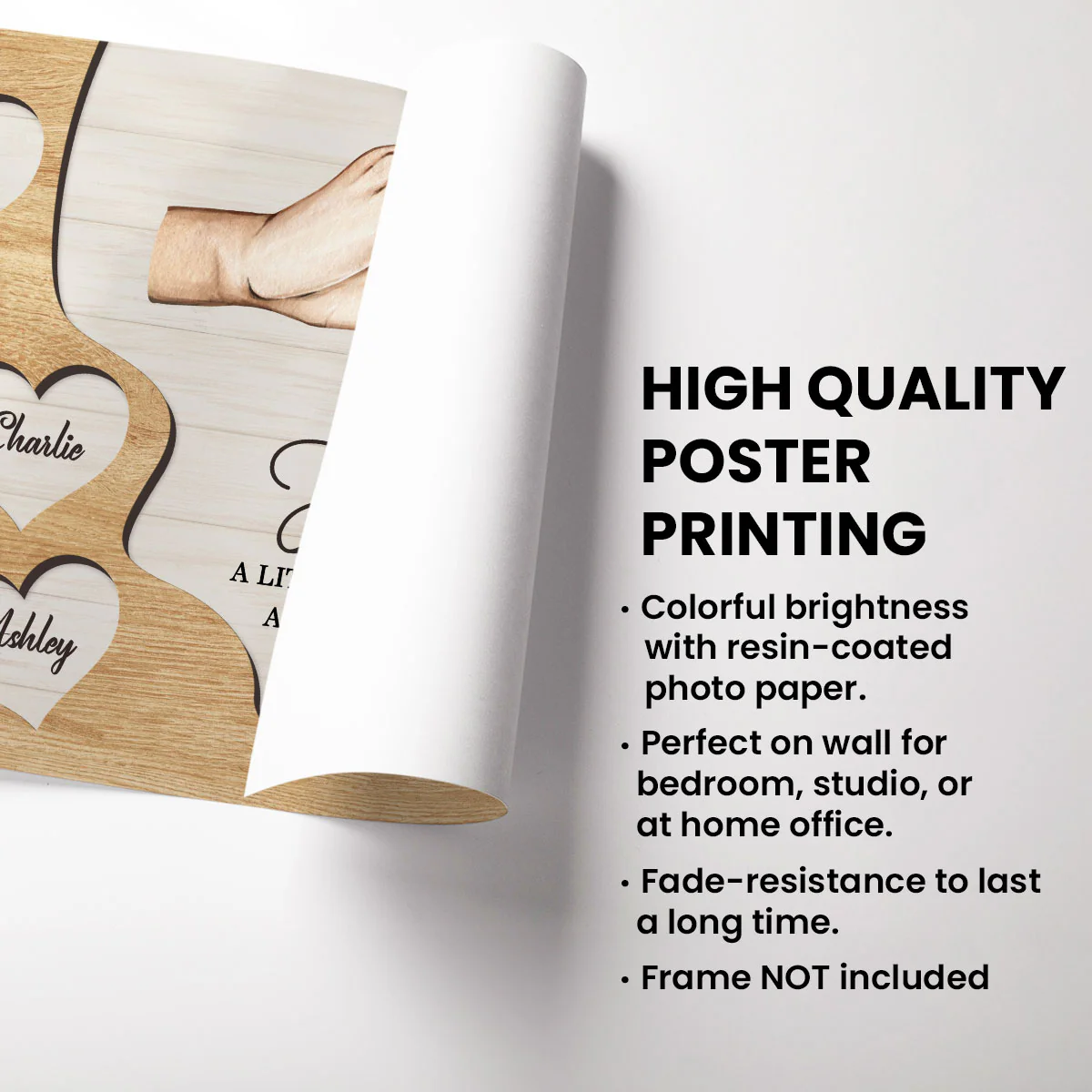 Family A Whole Lot Of Love, Family Hands, Personalized Poster - Image 4