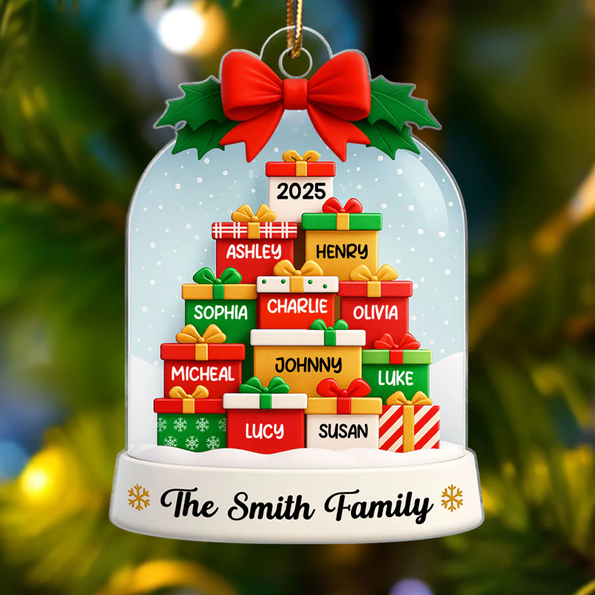 Family Christmas Gifts - Personalized Acrylic Ornament - Christmas Gift for Family - Image 3