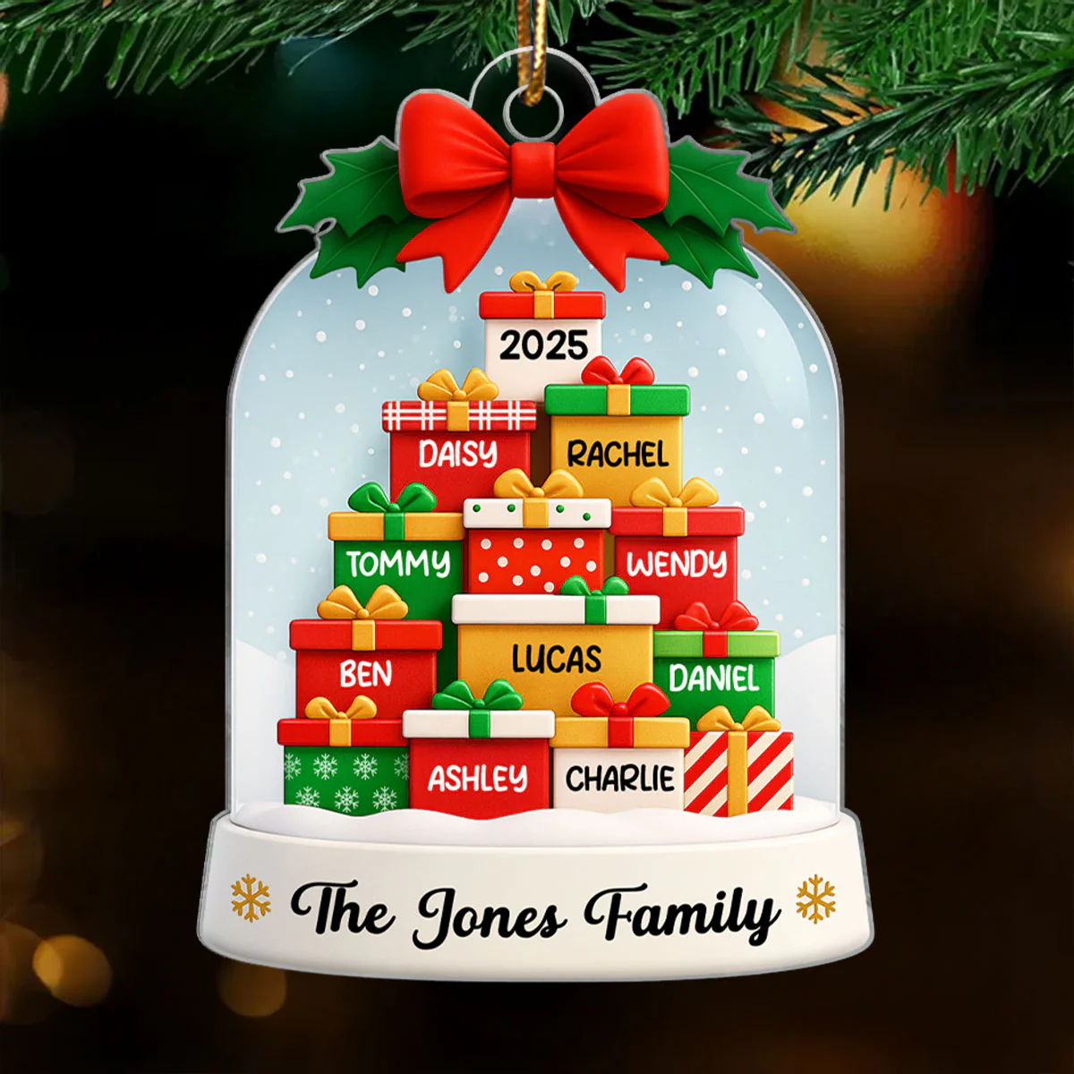 Family Christmas Gifts - Personalized Acrylic Ornament - Christmas Gift for Family - Image 4
