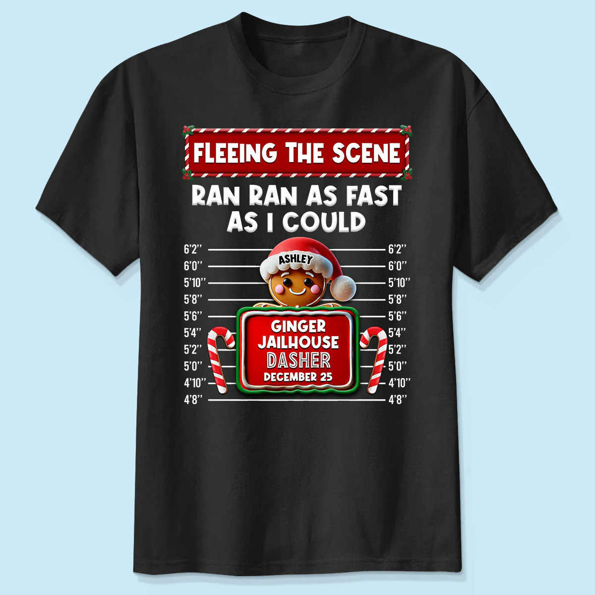 Family Christmas Gingerbread Criminal Funny Christmas Group Matching Outfit Personalized Shirt