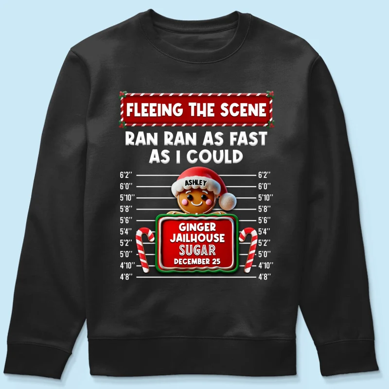 Family Christmas Gingerbread Criminal Funny Christmas Group Matching Outfit Personalized Shirt - Image 14