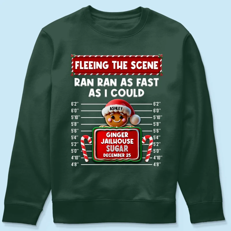 Family Christmas Gingerbread Criminal Funny Christmas Group Matching Outfit Personalized Shirt - Image 15