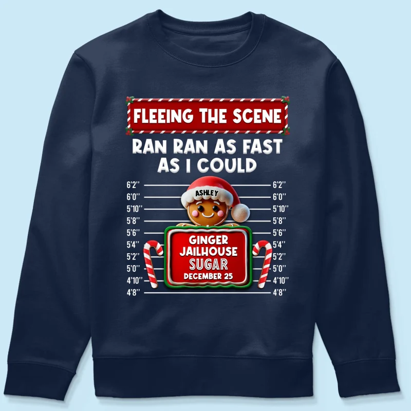 Family Christmas Gingerbread Criminal Funny Christmas Group Matching Outfit Personalized Shirt - Image 16