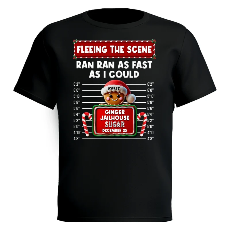 Family Christmas Gingerbread Criminal Funny Christmas Group Matching Outfit Personalized Shirt - Image 17