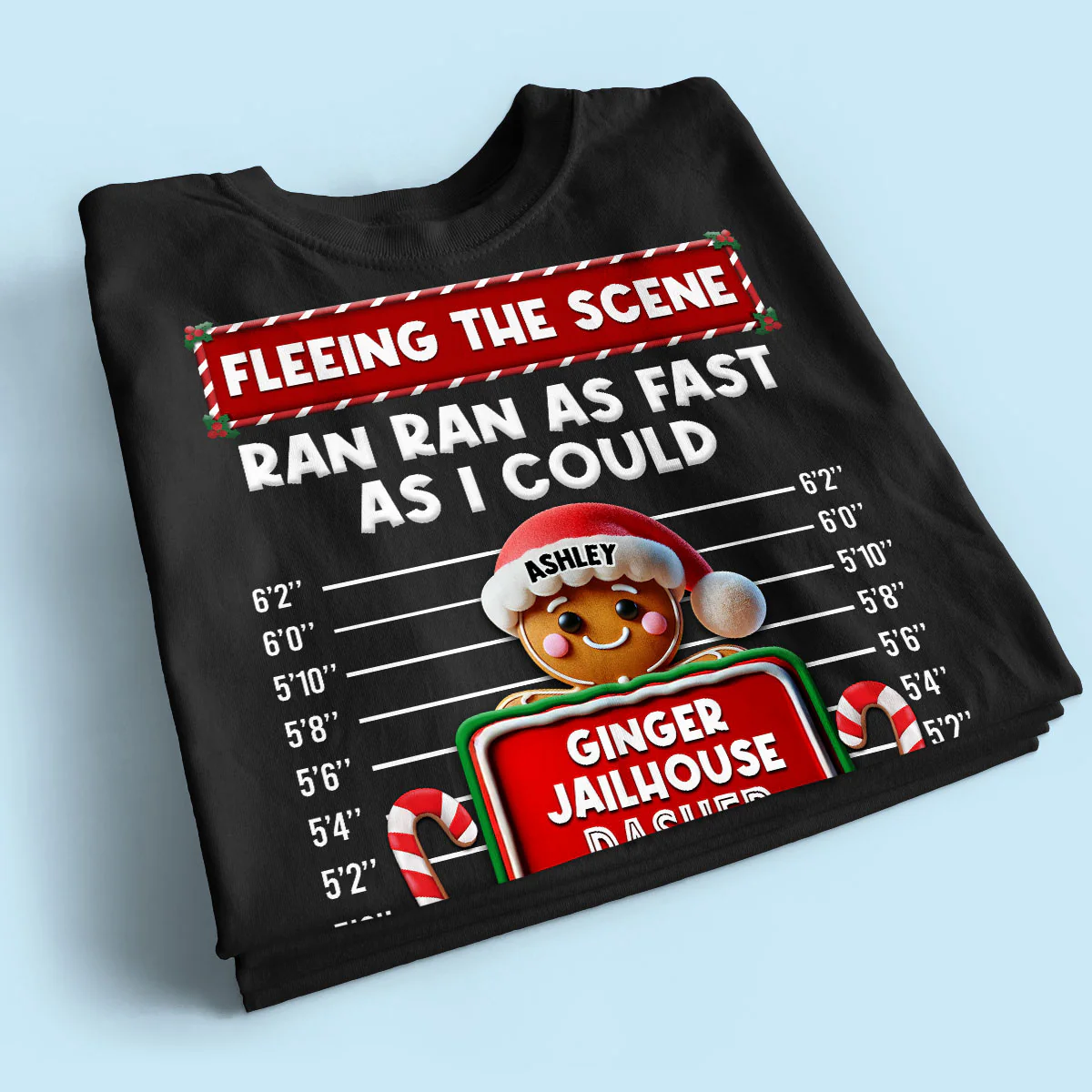 Family Christmas Gingerbread Criminal Funny Christmas Group Matching Outfit Personalized Shirt - Image 2