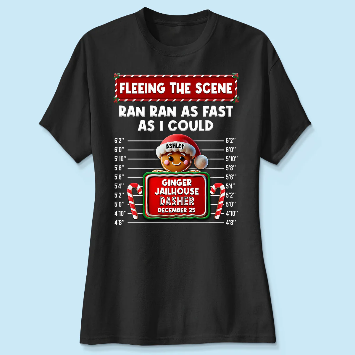 Family Christmas Gingerbread Criminal Funny Christmas Group Matching Outfit Personalized Shirt - Image 4