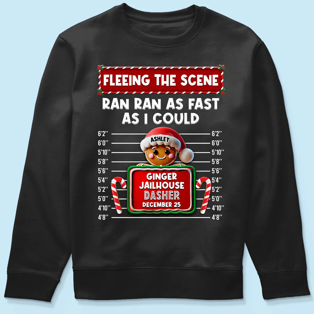 Family Christmas Gingerbread Criminal Funny Christmas Group Matching Outfit Personalized Shirt - Image 5