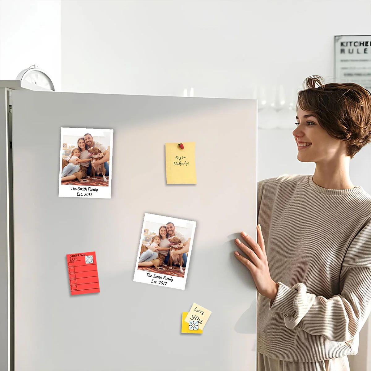 Family Couple Photo Frame Personalized Acrylic Fridge Magnet - Image 4