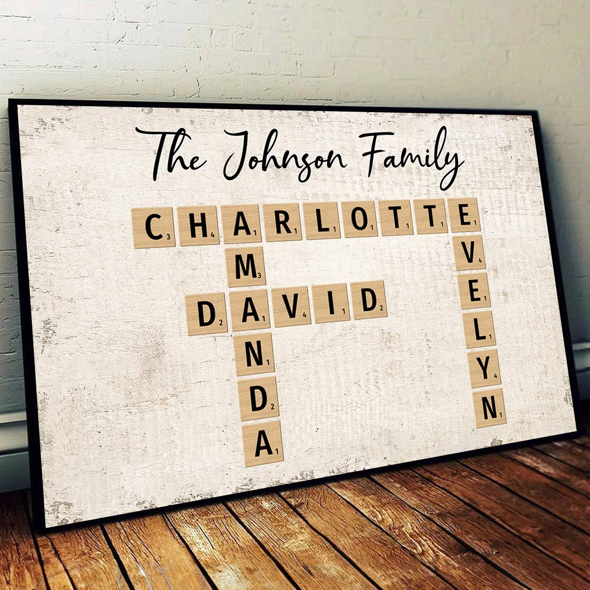 Family Crossword Puzzle Art Created In A Moment, Treasured Forever - Personalized Poster - Image 2