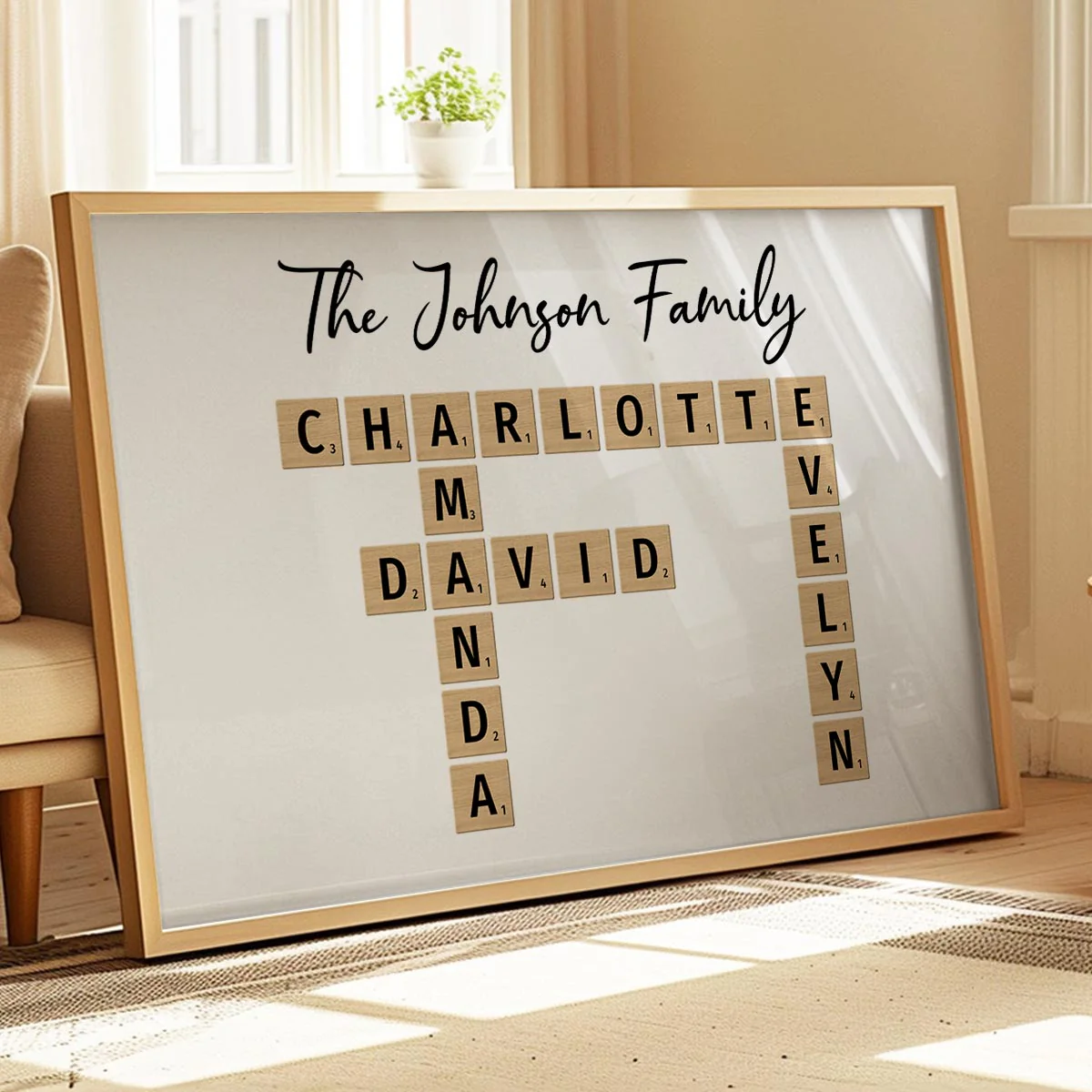 Family Crossword Puzzle Art Created In A Moment, Treasured Forever - Personalized Poster - Image 4