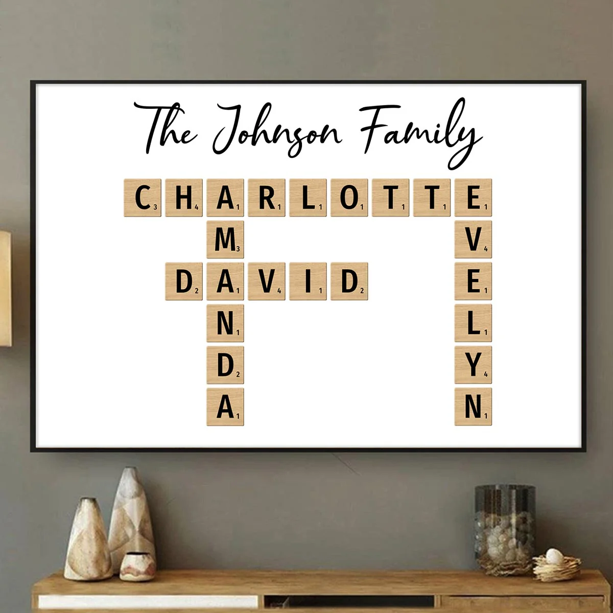 Family Crossword Puzzle Art Created In A Moment, Treasured Forever - Personalized Poster - Image 5