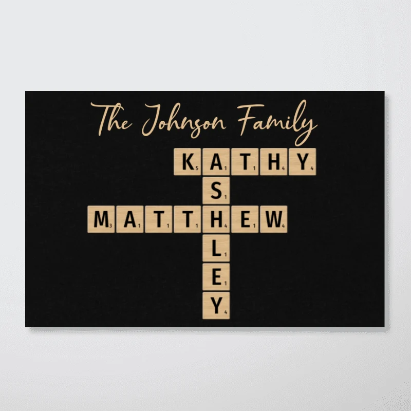 Family Crossword Puzzle Art Created In A Moment, Treasured Forever - Personalized Poster - Image 9