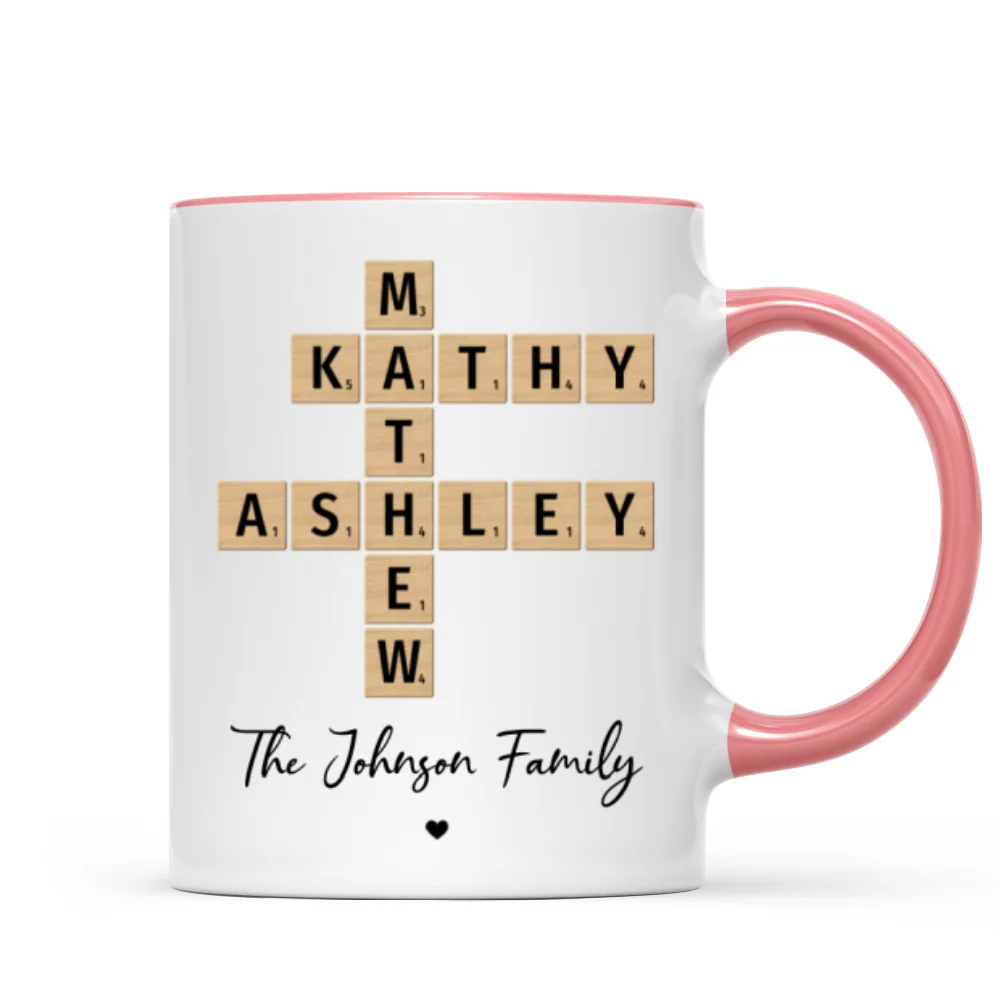 Family Crossword Puzzle Art Gift For Family Friends Personalized Mug - Image 13