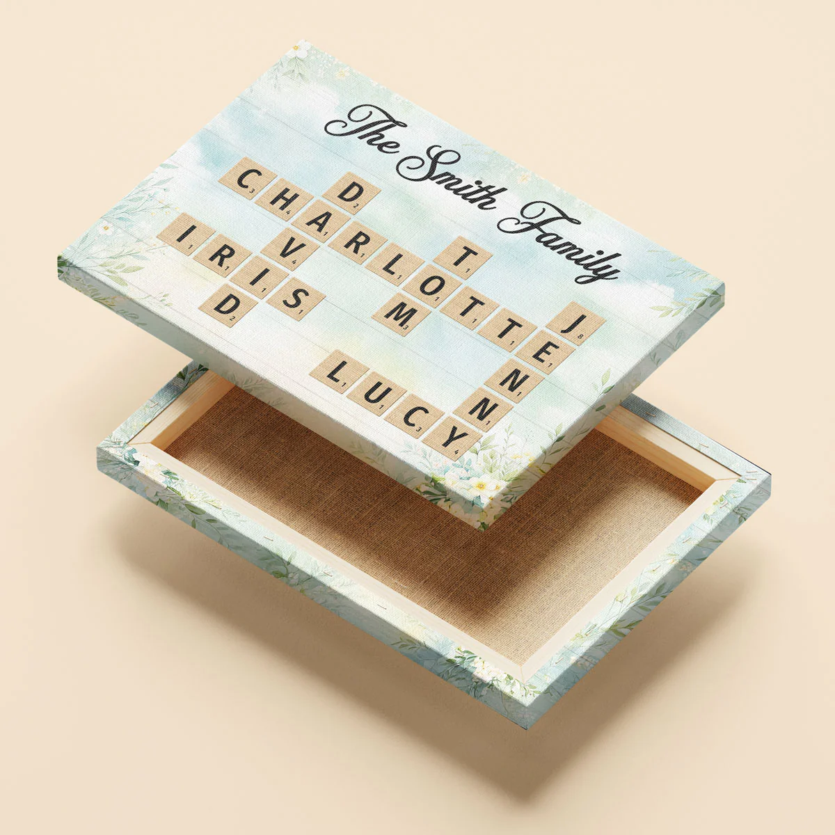 Family Crossword Puzzle Art Personalized Canvas Prints, Gift For Mom, Grandma - Image 7